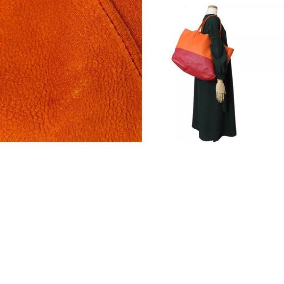 CELINE Orange Leather Tote Bag - Picture 10 of 11